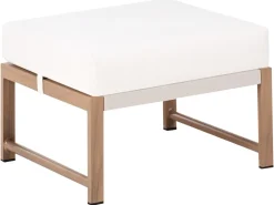 NOLA 5 personers Loungesæt med bord og fodskammel Lys Beige Metal