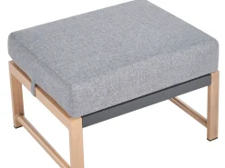 NOLA 5 personers Loungesæt med bord og fodskammel Grå Metal