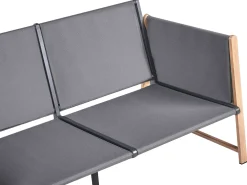 NOLA 5 personers Loungesæt med bord og fodskammel Grå Metal
