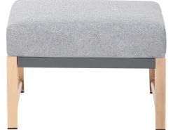 NOLA 5 personers Loungesæt med bord og fodskammel Grå Metal