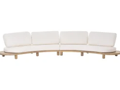 NUMANA 4 personers Havesofa med bord Cremehvid Akacietræ