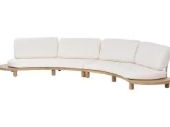 NUMANA 4 personers Havesofa med bord Cremehvid Akacietræ