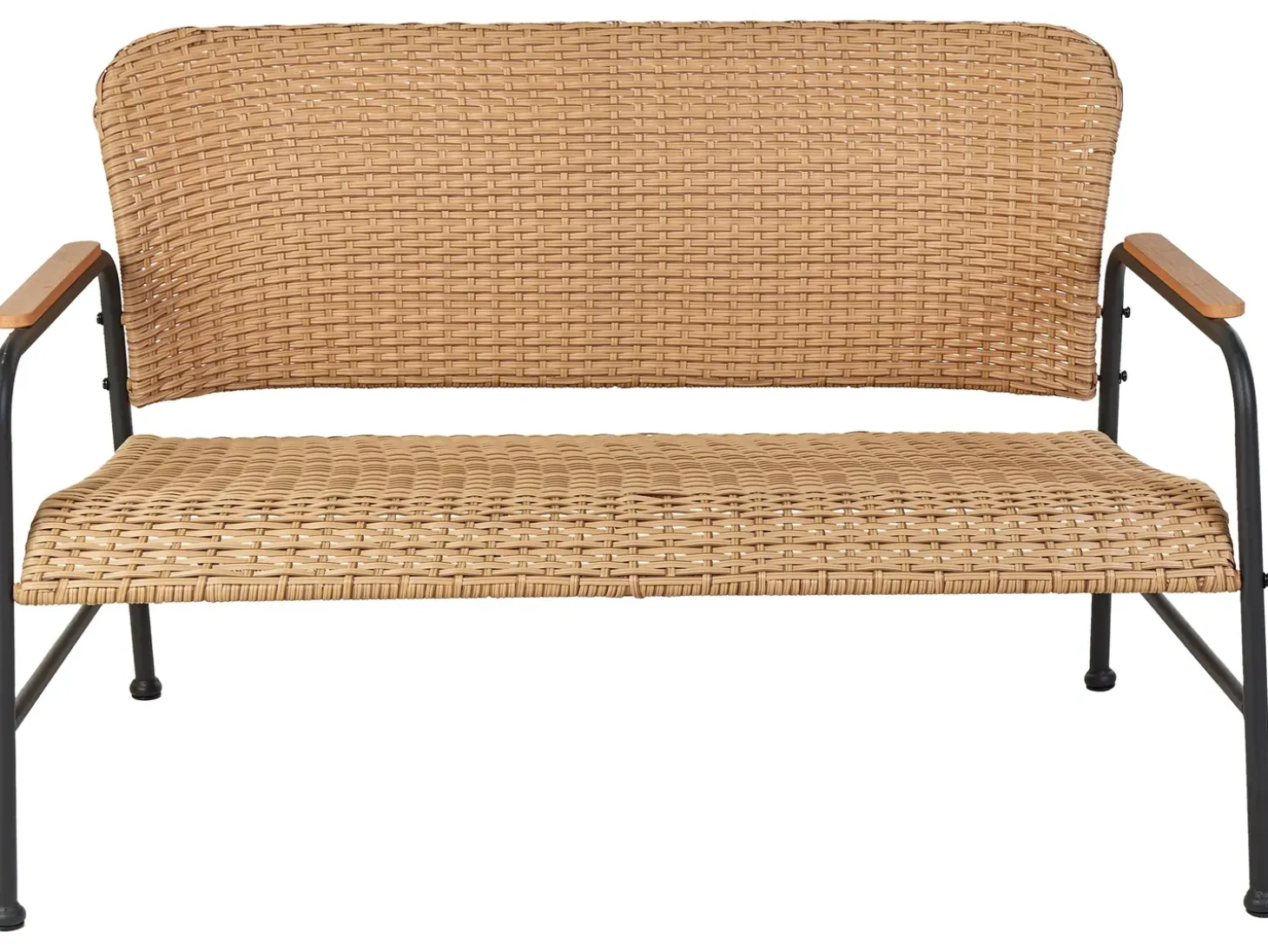 OFANTO 4 personers Loungesæt med bord Naturlig PE-rattan