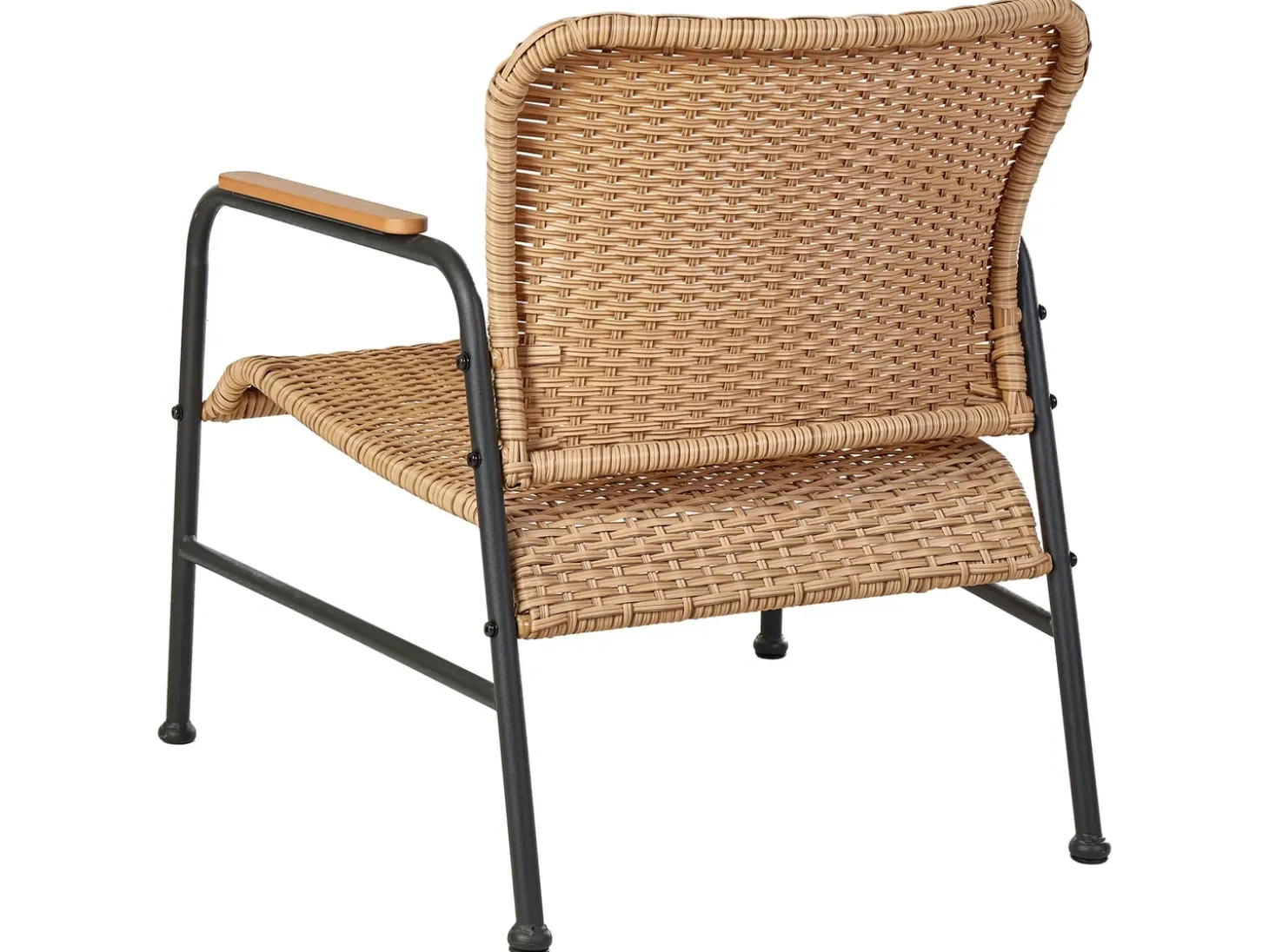 OFANTO 4 personers Loungesæt med bord Naturlig PE-rattan