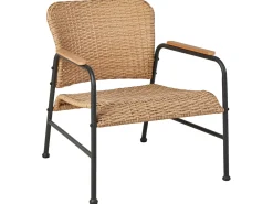 OFANTO 4 personers Loungesæt med bord Naturlig PE-rattan
