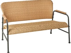OFANTO 4 personers Loungesæt med bord Naturlig PE-rattan