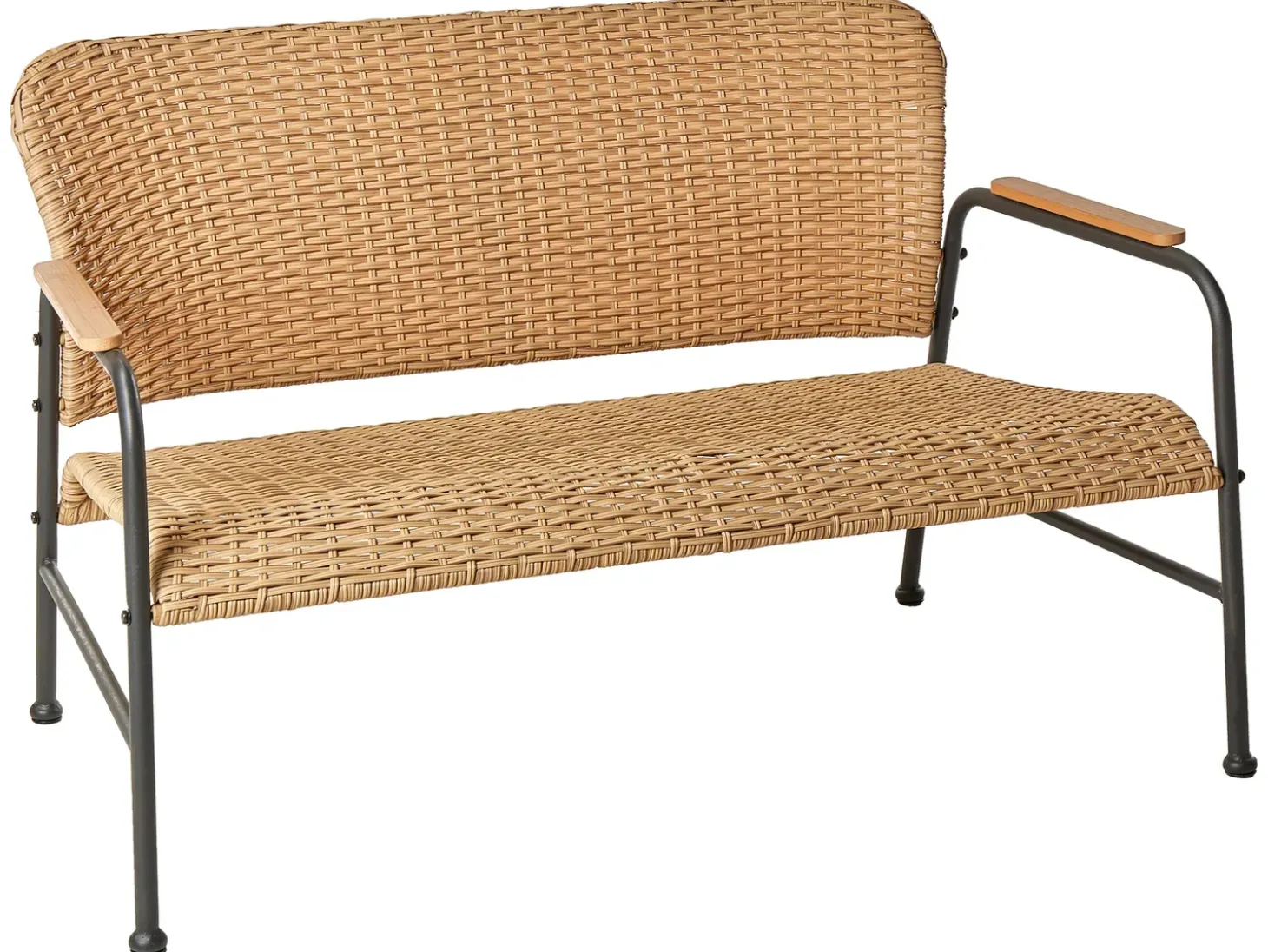 OFANTO 4 personers Loungesæt med bord Naturlig PE-rattan