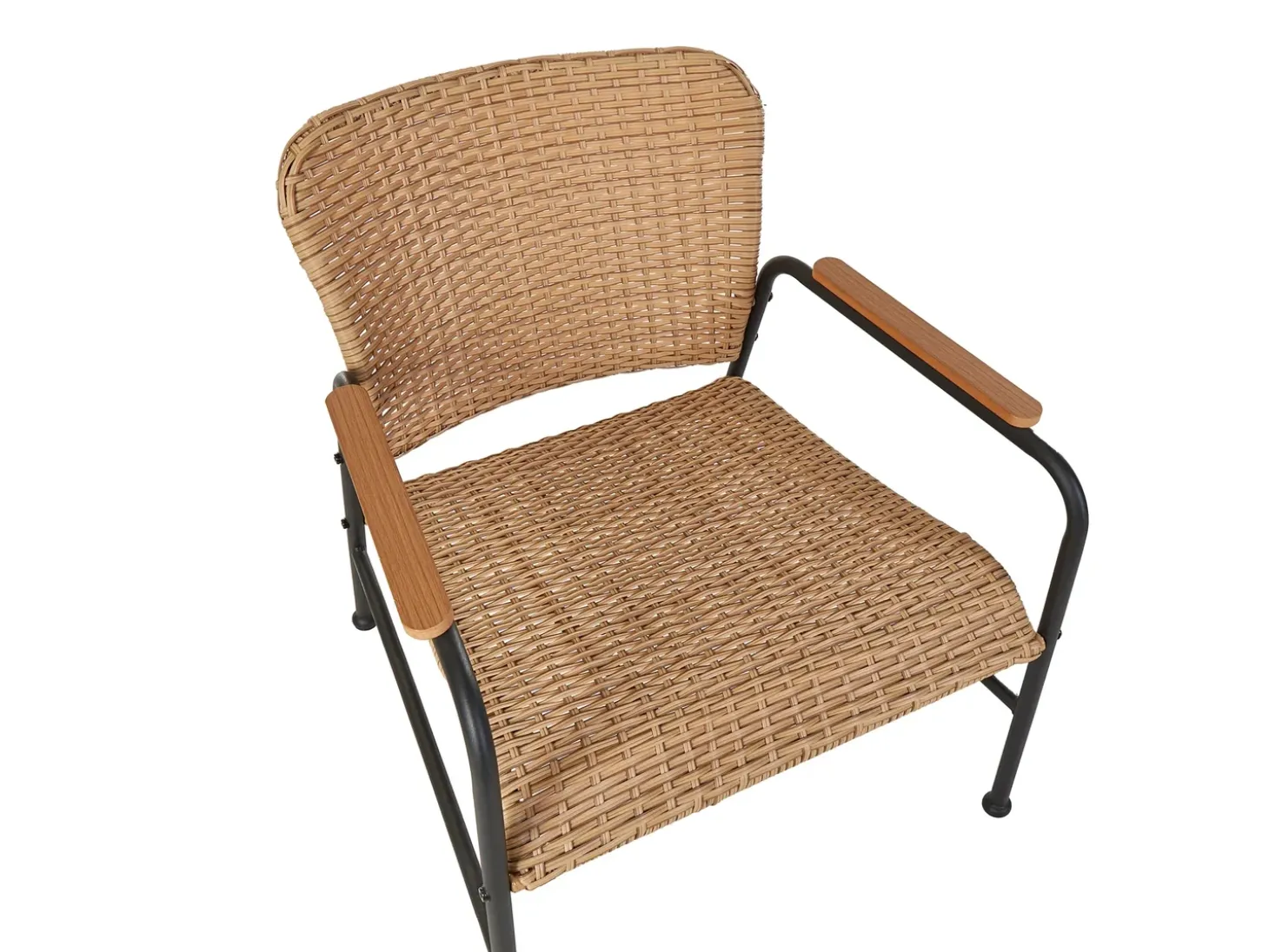 OFANTO 4 personers Loungesæt med bord Naturlig PE-rattan