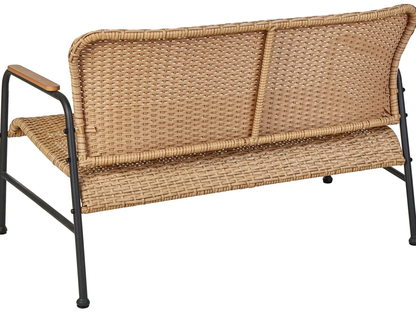 OFANTO 4 personers Loungesæt med bord Naturlig PE-rattan