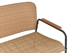OFANTO 4 personers Loungesæt med bord Naturlig PE-rattan