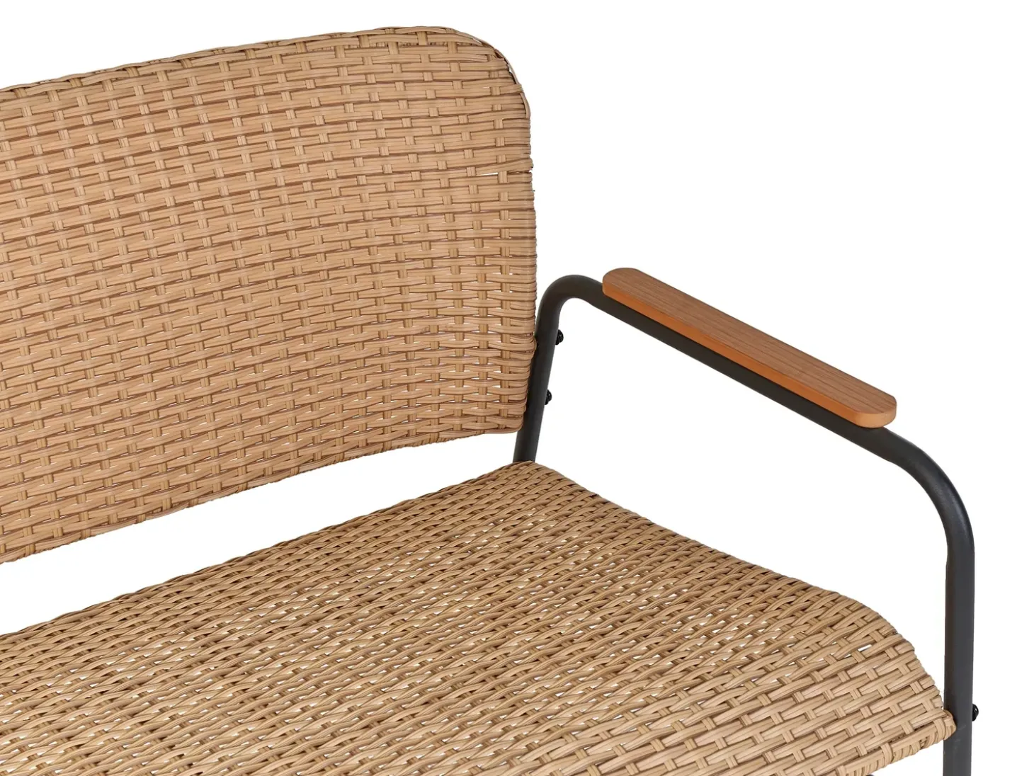 OFANTO 4 personers Loungesæt med bord Naturlig PE-rattan