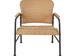 OFANTO 4 personers Loungesæt med bord Naturlig PE-rattan