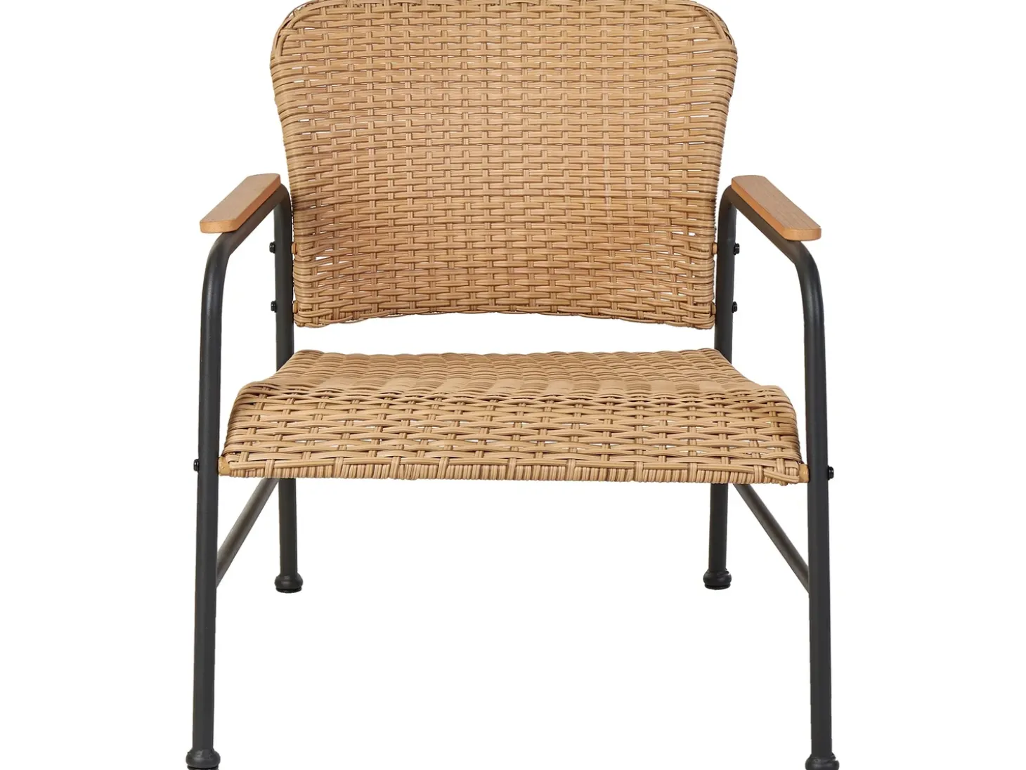 OFANTO 4 personers Loungesæt med bord Naturlig PE-rattan