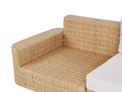 OLIVERI 4 personers Have-hjørnesofasæt Venstrevendt Beige PE-rattan