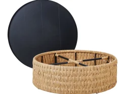 OLIVERI 4 personers Have-hjørnesofasæt Venstrevendt Beige PE-rattan