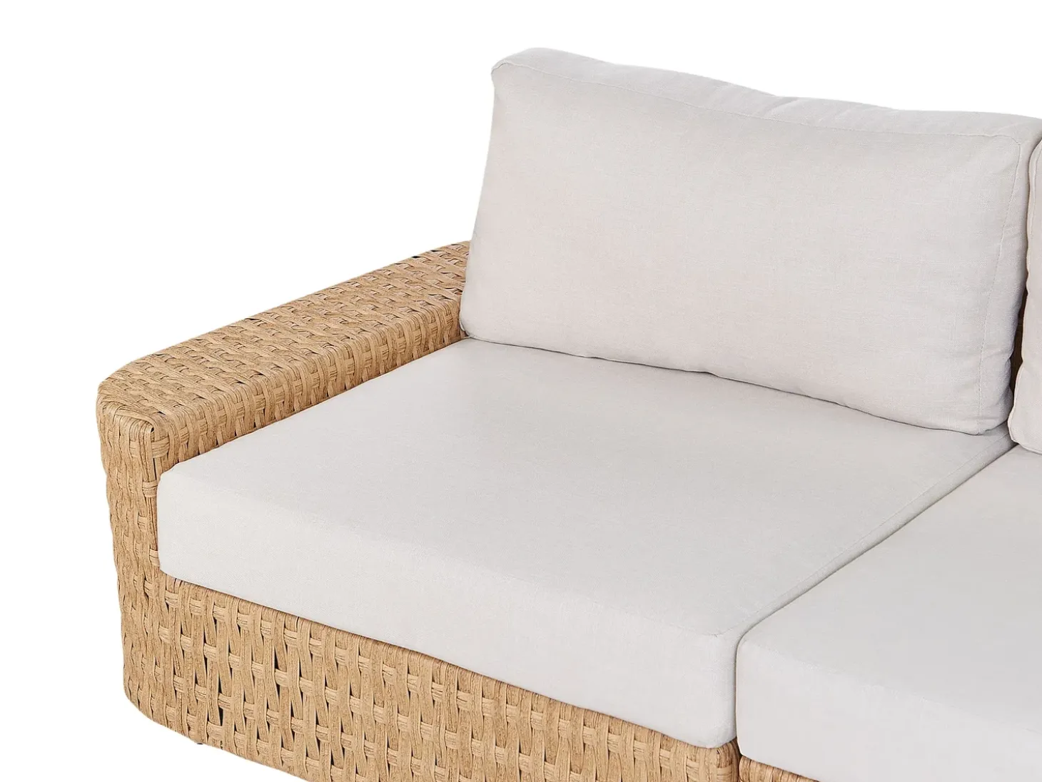 OLIVERI 4 personers Have-hjørnesofasæt Venstrevendt Beige PE-rattan