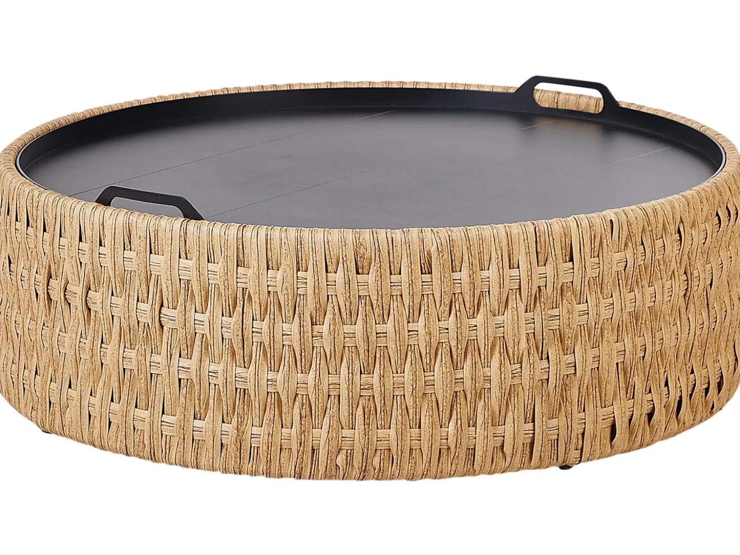 OLIVERI 4 personers Have-hjørnesofasæt Venstrevendt Beige PE-rattan