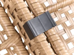 OMEGANA 6 personers Have-hjørnesofasæt Lys Beige PE-rattan