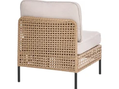 OMEGANA 6 personers Loungesæt med bord Lys Beige PE-rattan