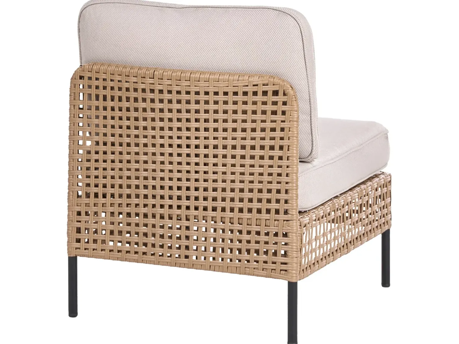 OMEGANA 6 personers Loungesæt med bord Lys Beige PE-rattan