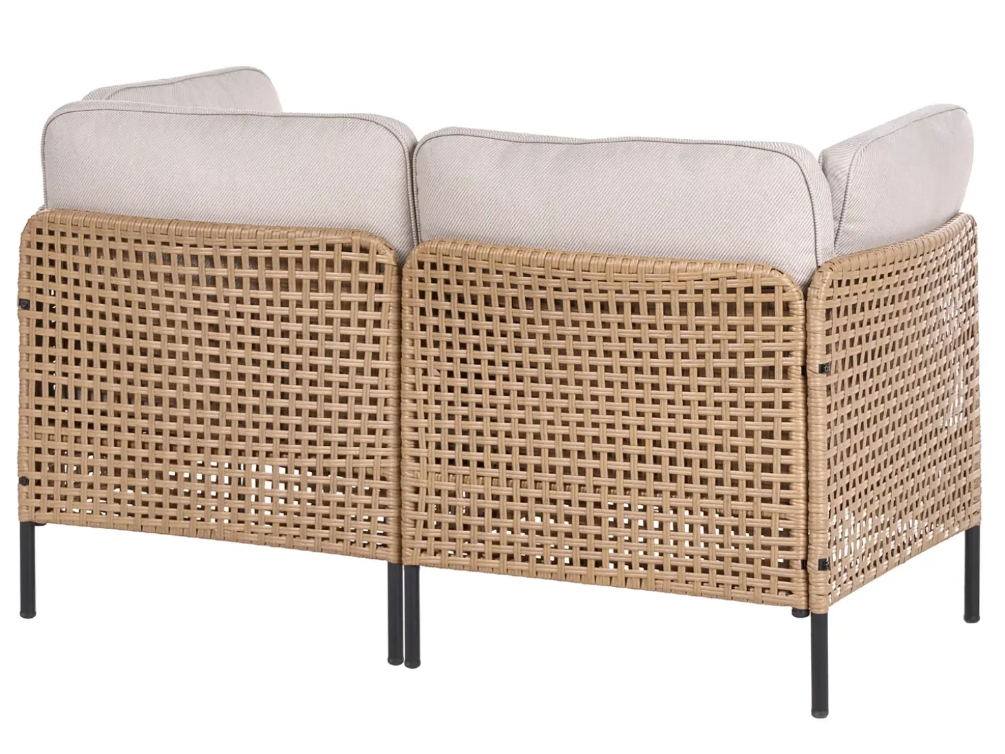 OMEGANA 6 personers Loungesæt med bord Lys Beige PE-rattan