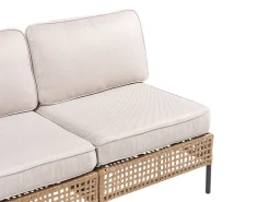 OMEGANA 6 personers U-formet havesofa Lys Beige PE-rattan