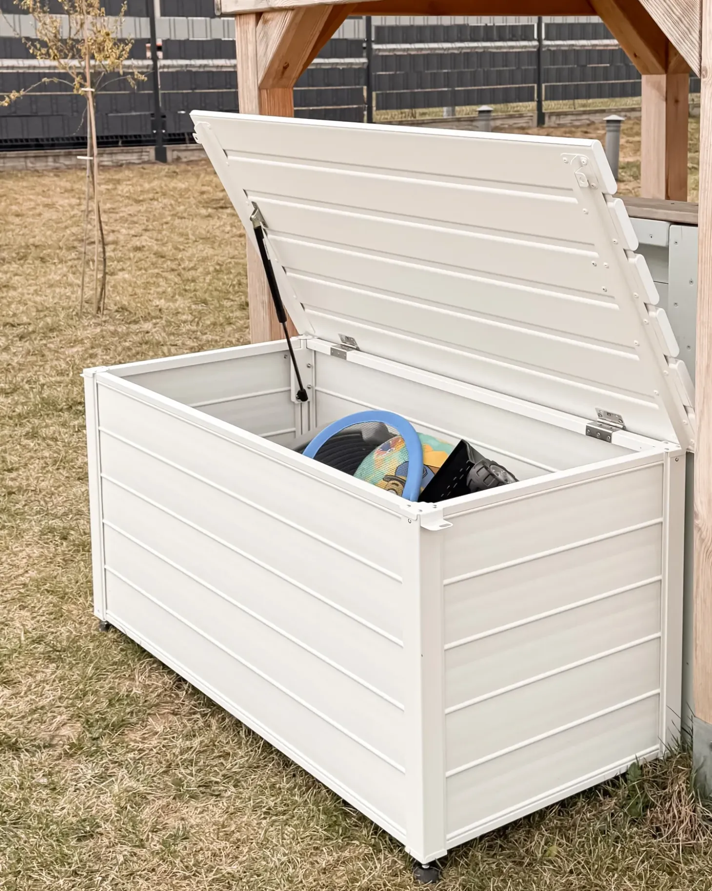 Opbevaringsboks CAMPALTO 123 cm 60 cm Hvid