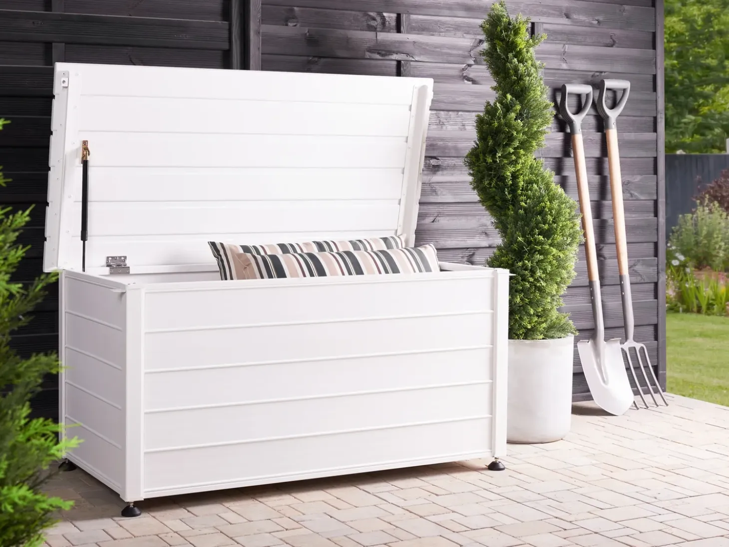 Opbevaringsboks CAMPALTO 123 cm 60 cm Hvid