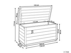 Opbevaringsboks CAMPALTO 123 cm 60 cm Hvid