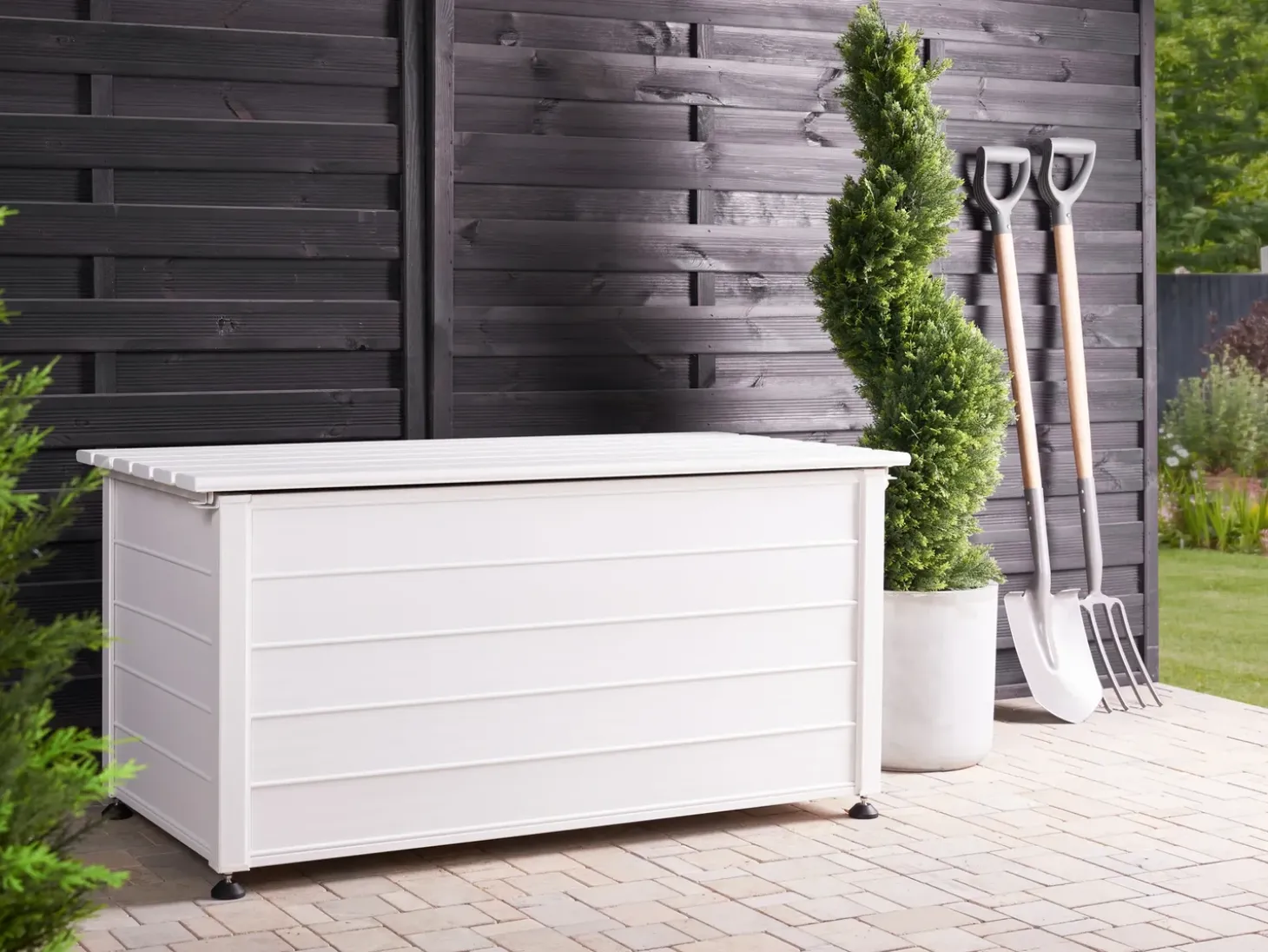 Opbevaringsboks CAMPALTO 123 cm 60 cm Hvid