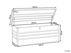 Opbevaringsboks CEBROSA 165 cm 70 cm Mørkegrøn