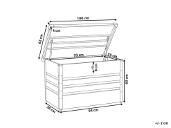 Opbevaringsboks CEBROSA 100 cm 62 cm Grå