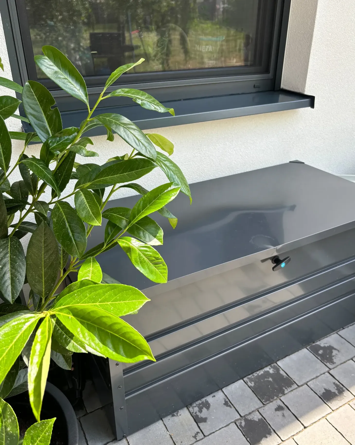 Opbevaringsboks CEBROSA 132 cm 62 cm Grå