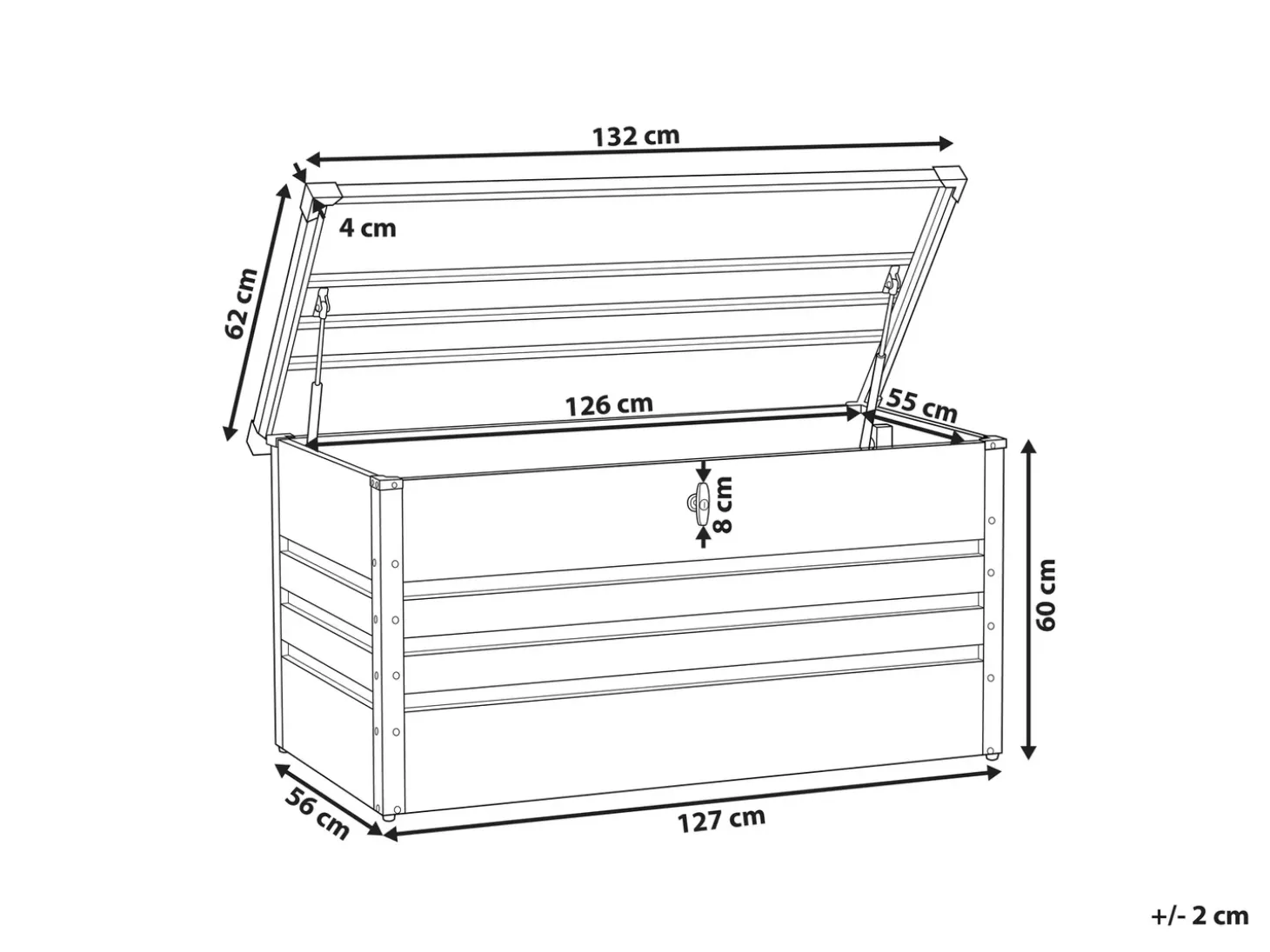 Opbevaringsboks CEBROSA 132 cm 62 cm Blå