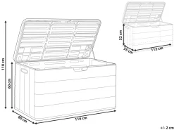 Opbevaringsboks MILIES 116 cm 60 cm Brun