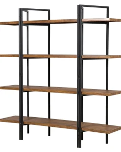 Opbevaringsskab med 4 hylder COMPTON 165 cm Mørkebrun