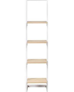 Opbevaringsskab med 4 hylder JOPLIN 143 cm Hvid