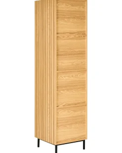 Opbevaringsskab med 4 hylder LEANDRO 175 cm Lysebrun