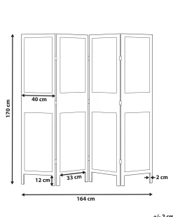 4 panelers rumdeler BRENNERBAD Brun/sort 164 cm 170 cm