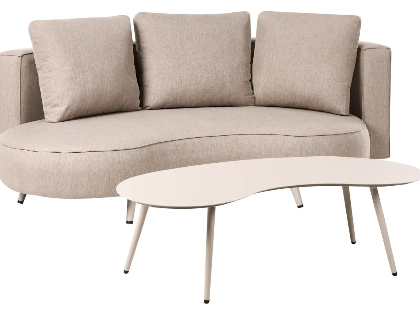 PARORI 6 personers Loungesæt med bord Beige