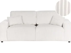 3 personers SANDORA Fløjl Cremehvid