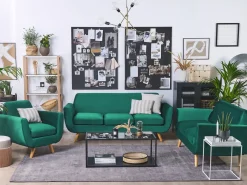 2 pers. sofaovertræk BERNES Velour Grøn
