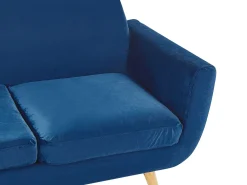 2 pers. sofaovertræk BERNES Velour Navy Blå