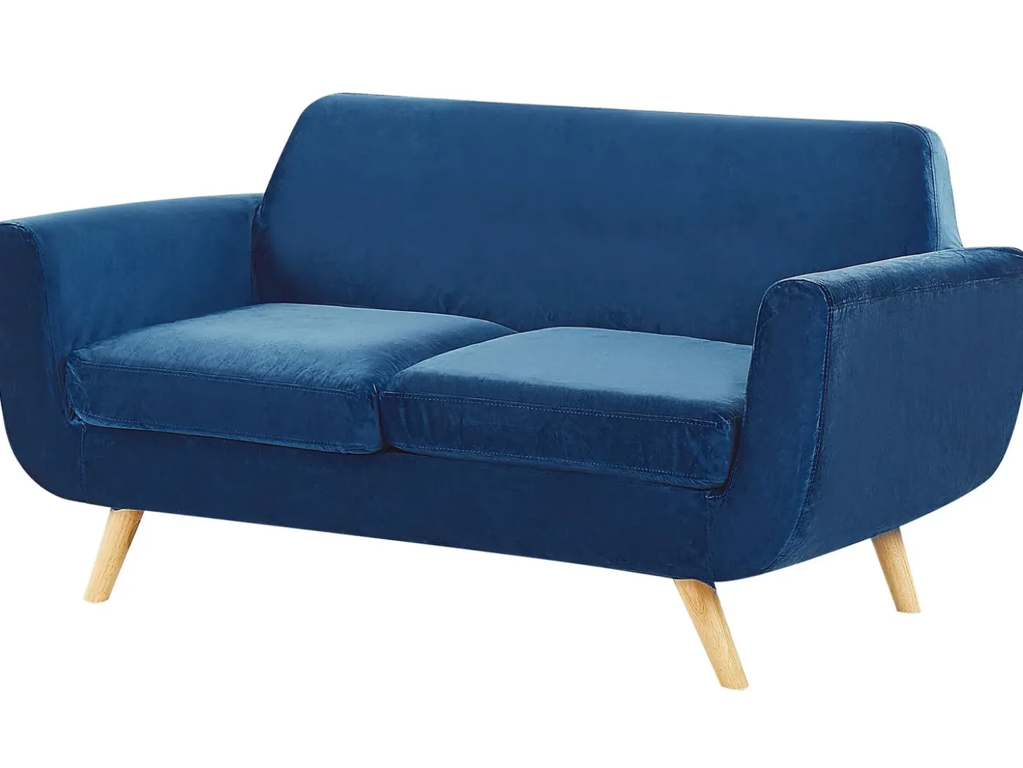 2 pers. sofaovertræk BERNES Velour Navy Blå
