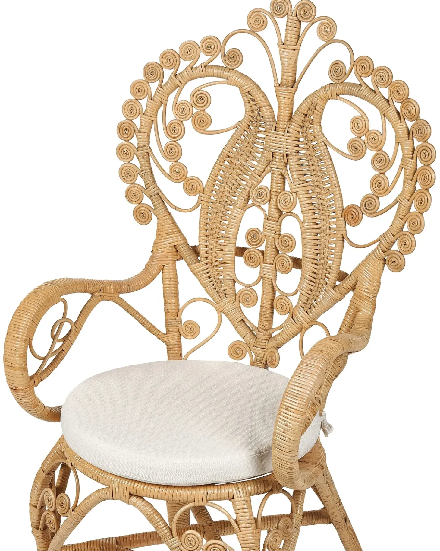 Påfuglestol CARRARA Rattan Naturlig