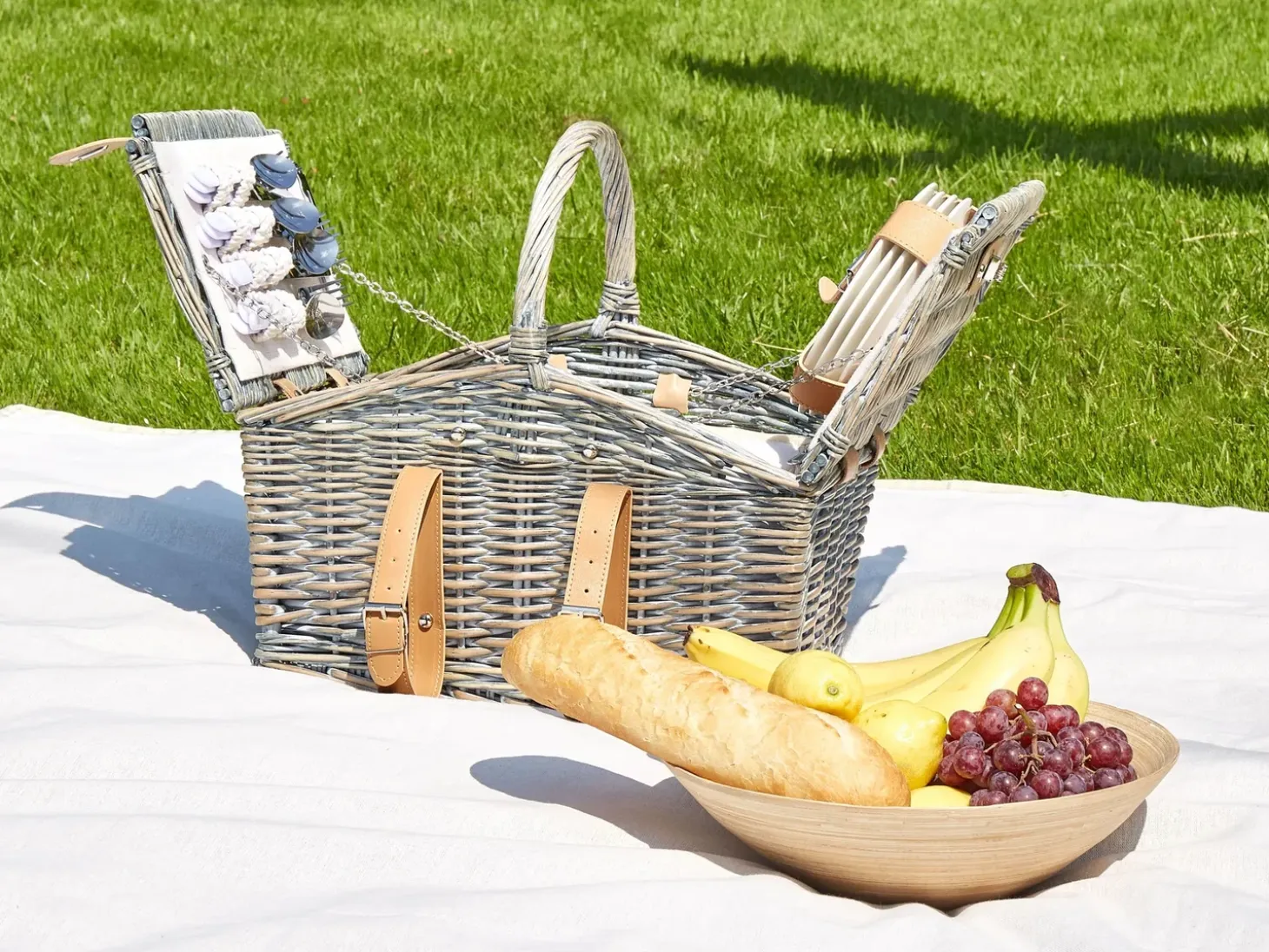 Picnic-kurv CANELE Flet Brun