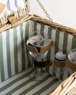 Picnic-kurv CLEMENTINE Flet Naturlig
