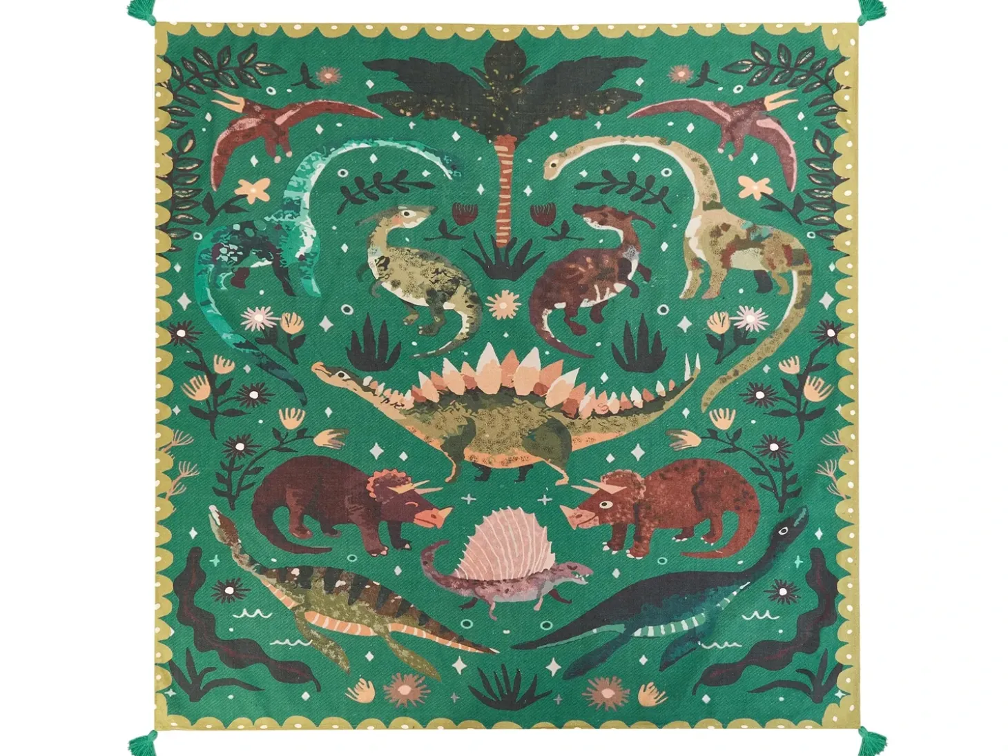 Picnic tæppe TUZIANI 200 x 200 cm Grøn