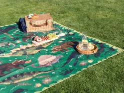 Picnic tæppe TUZIANI 200 x 200 cm Grøn