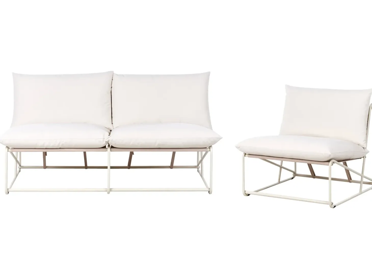 PICO 3 personers havesofasæt Lys Beige Metal